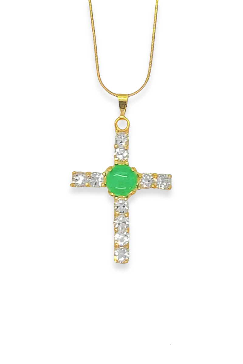 Cross Jade Necklace
